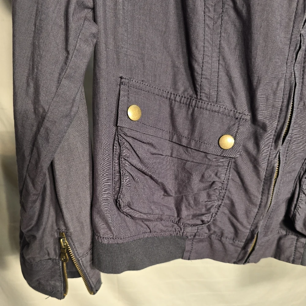 Dusty Blue Bomber Jacket - Picture 7 of 11